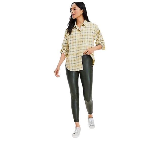 NWT Loft faux leather pants large black - Picture 1 of 10